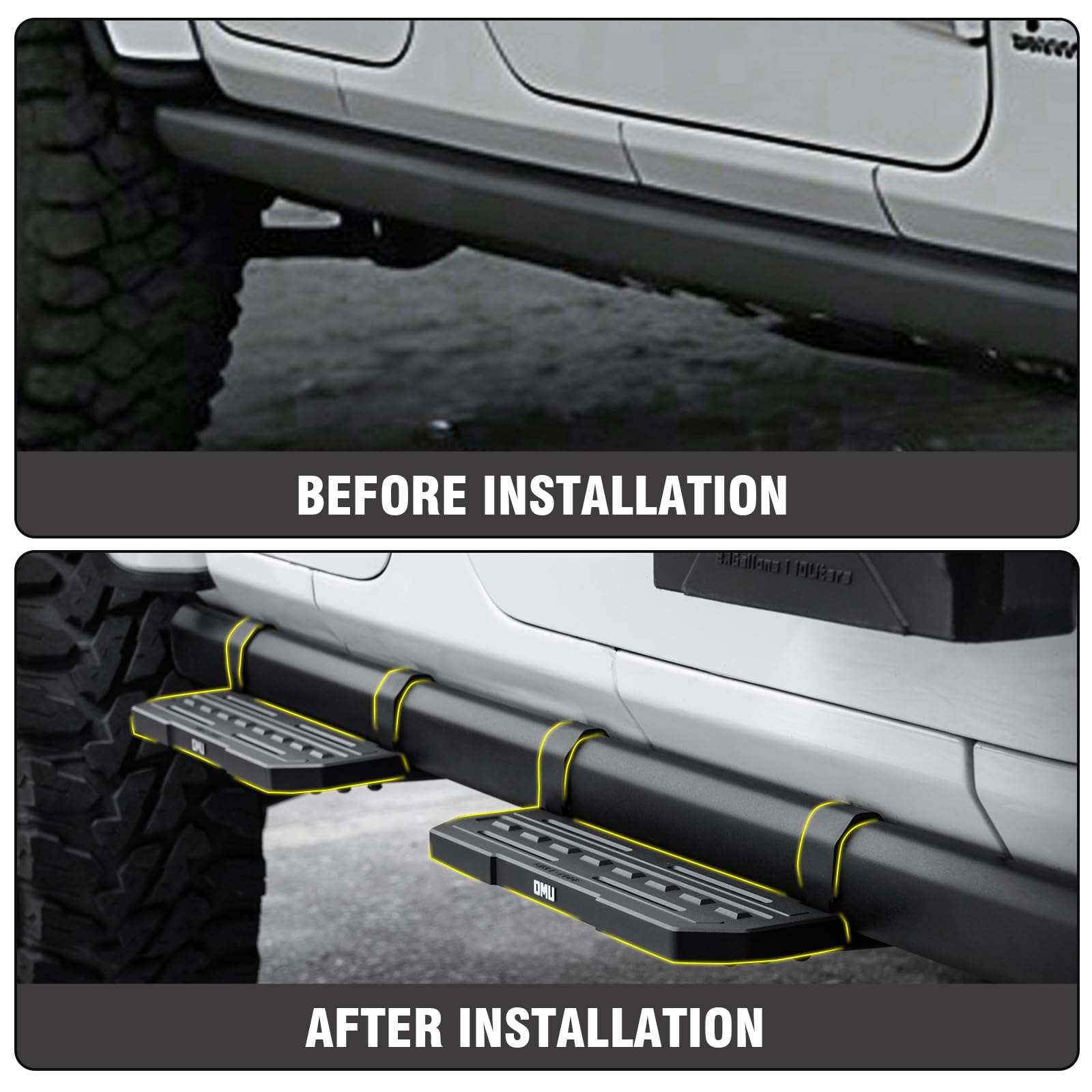Amazon.com: OMU 2Pcs Running Boards Side Steps Compatible with